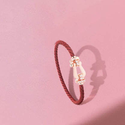 [Glow Jewelry]FORCE 10 HALF DIAMOND PINK GOLD RED CORDERI LARGE AND MEDIUM MODEL