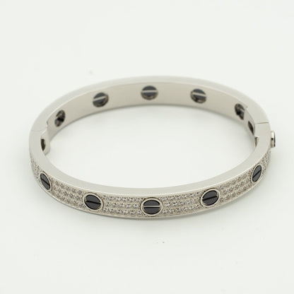 [Glow Jewelry]LOVE BRACELET 6.1MM DIAMOND-PAVED CERAMIC