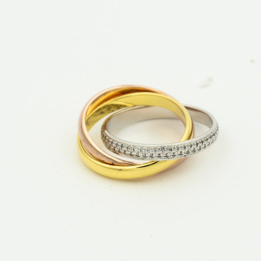 ¡®Glow Jewelry¡¯TRINITY RING GOLD PINK GOLD SILVER DIAMONDS