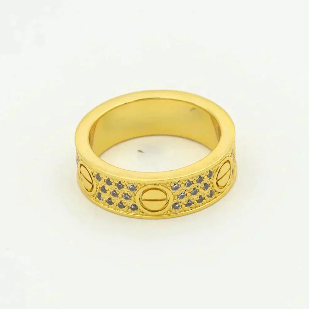 ¡®Glow Jewelry¡¯LOVE RING 5.5MM DIAMONDS PAVED