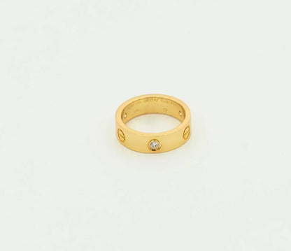 ¡®Glow Jewelry¡¯LOVE RING 5.5MM 3 DIAMONDS GOLD