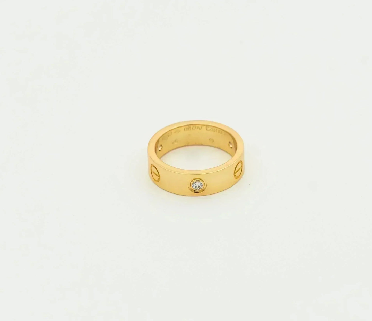 [Glow Jewelry]LOVE RING 5.5MM 3 DIAMONDS GOLD