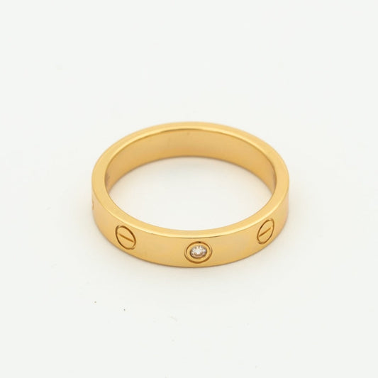 ¡®Glow Jewelry¡¯LOVE RING 4MM 1 DIAMOND PINK GOLD
