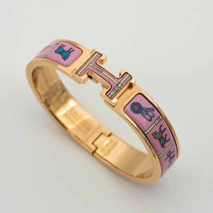 [Glow Jewelry]H PINK GOLD BRACELET PINK CERAMIC