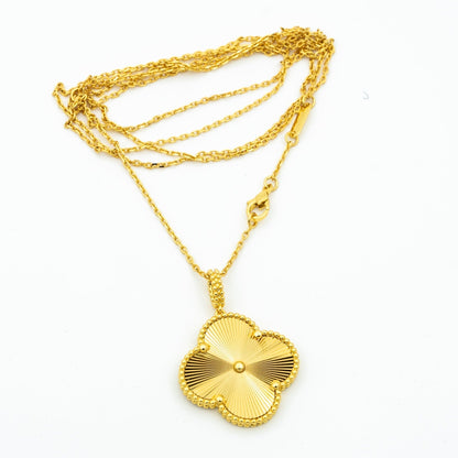 [Glow Jewelry]CLOVER 25MM PEDANT NECKLACE GOLD