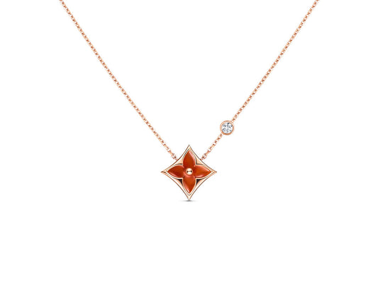¡®Glow Jewelry¡¯STAR NECKLACE PINK GOLD 1 DIAMOND