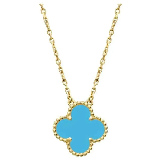 ¡®Glow Jewelry¡¯CLOVER 15MM VINTAGE TURQUOISE NECKLACE