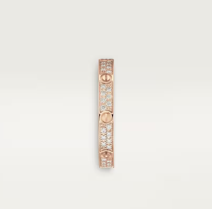 [Glow Jewelry]LOVE RING 2.6mm-wide full-diamond ring Rose Gold