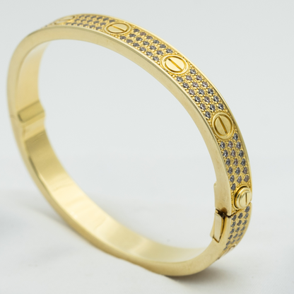 [Glow Jewelry]LOVE BRACELET 6.1MM DIAMOND-PAVED