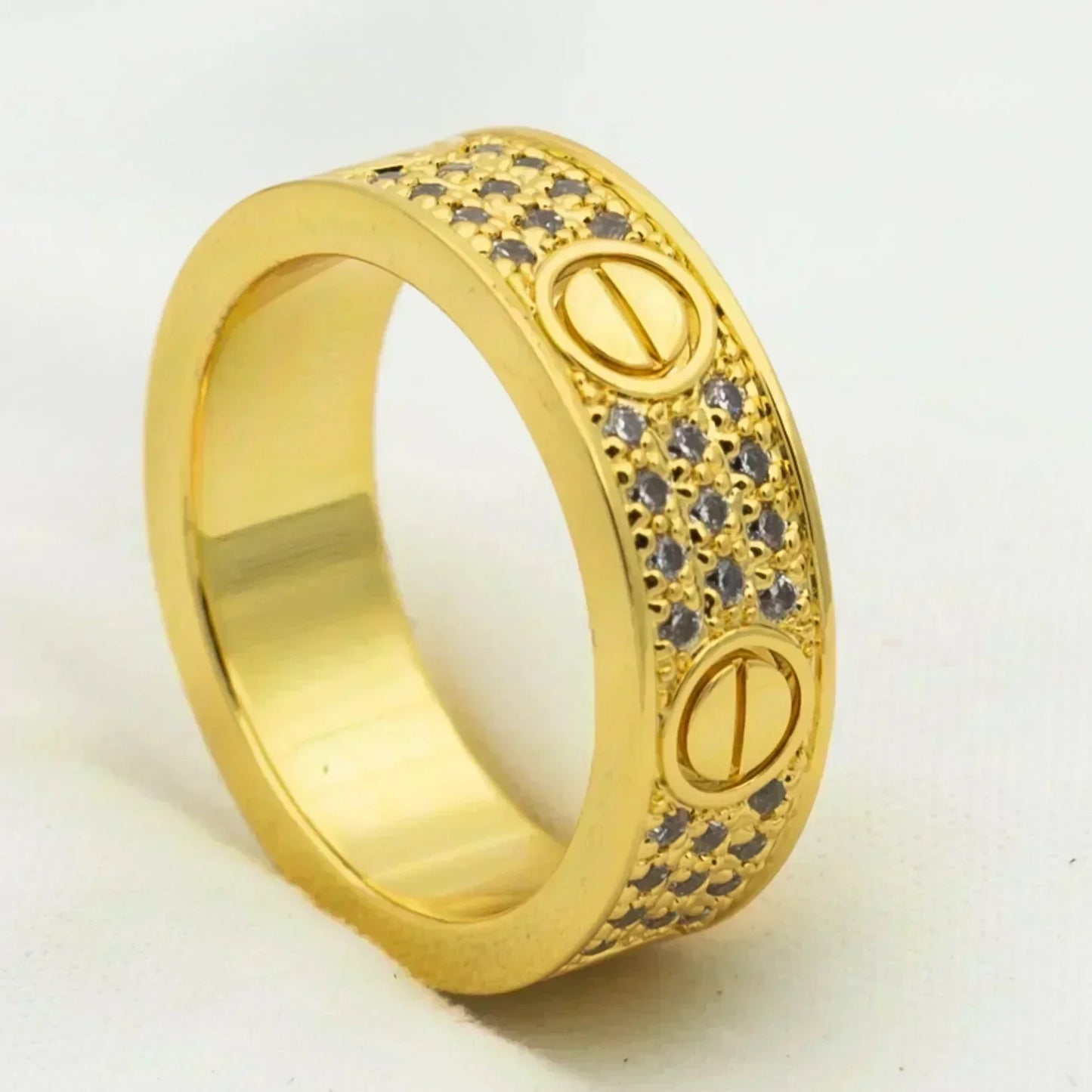 [Glow Jewelry]LOVE RING 5.5MM DIAMONDS PAVED