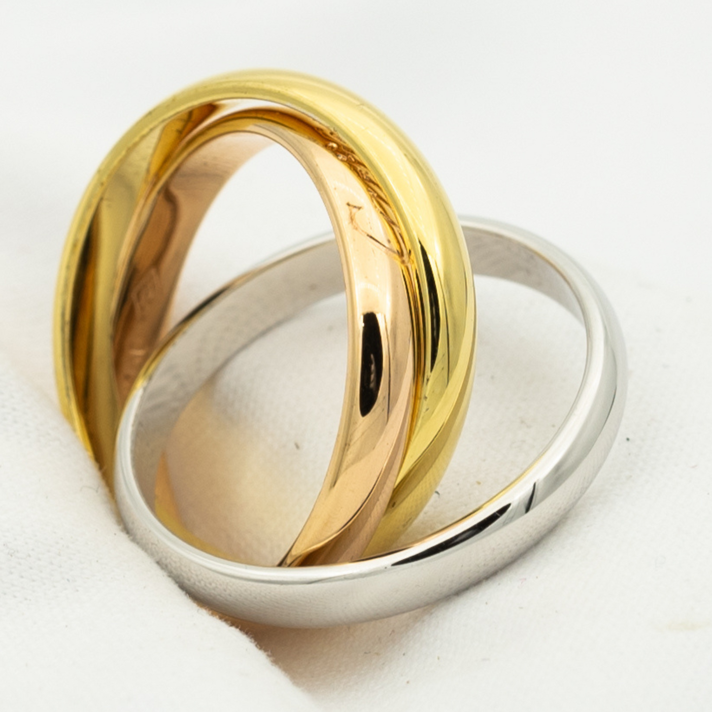 „Glow Jewelry“ TRINITY RING GOLD ROSÉGOLD SILBER
