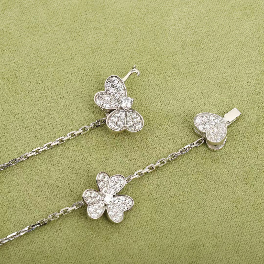 ¡®Glow Jewelry¡¯FRIVOLE SILVER 9 FLOWERS NECKLACE