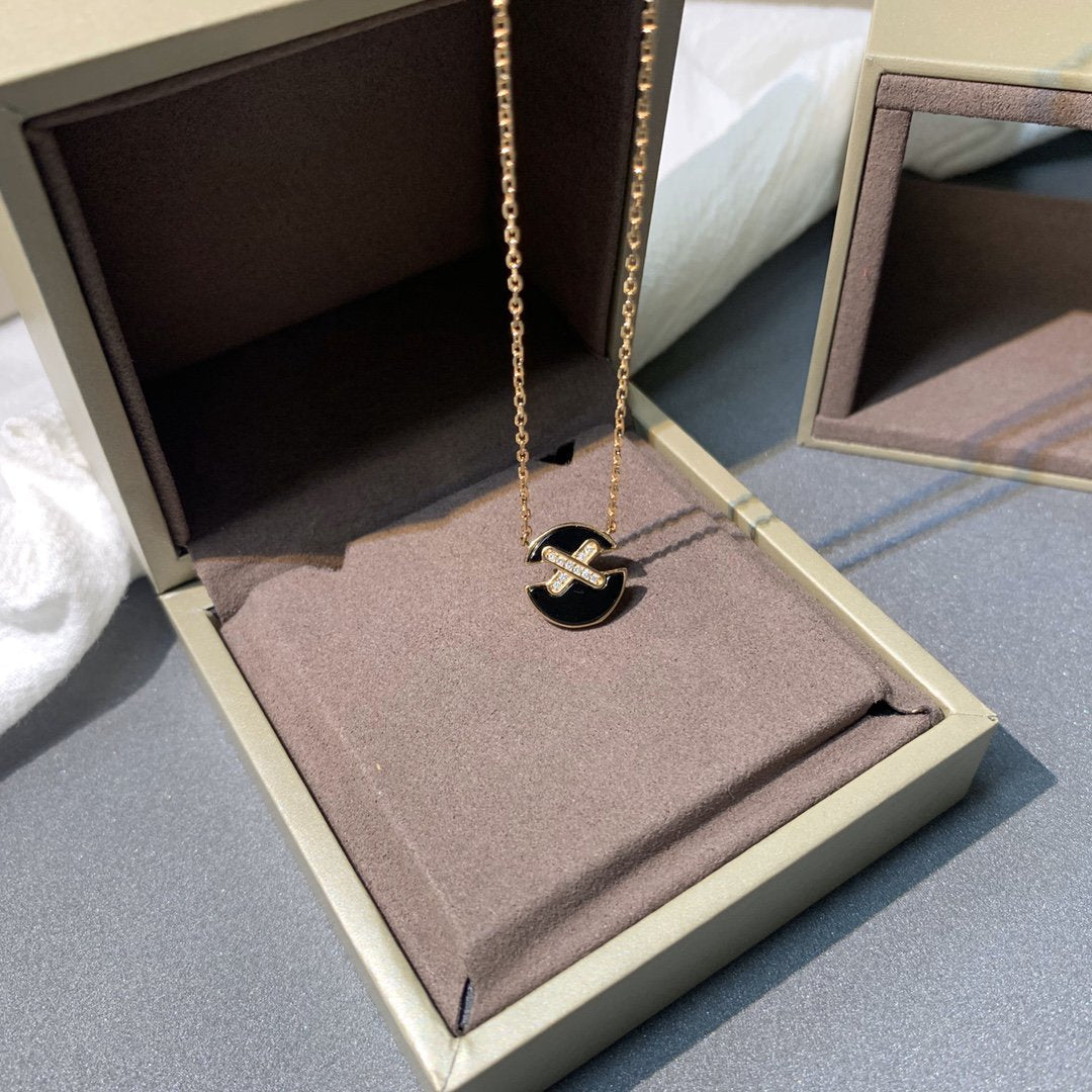 [Glow Jewelry]JEUX DE PINK GOLD DIAMOND NECKLACE