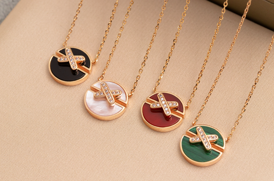 ¡®Glow Jewelry¡¯JEUX DE PINK GOLD DIAMOND NECKLACE