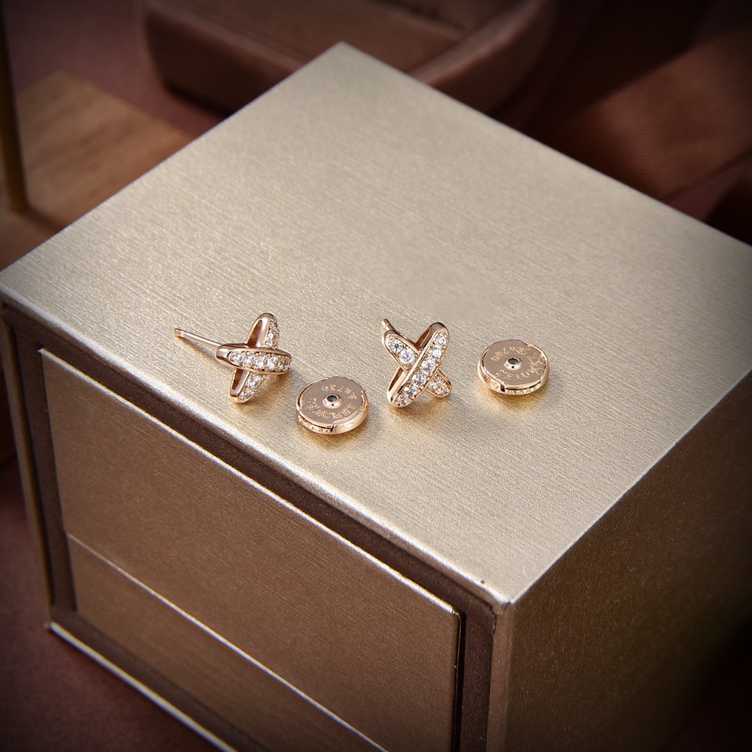 [Glow Jewelry]JEUX DE GOLD DIAMOND EARRINGS