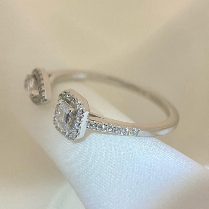 [Glow Jewelry]MY TWIN TOI & MOI SILVER DIAMOND RING