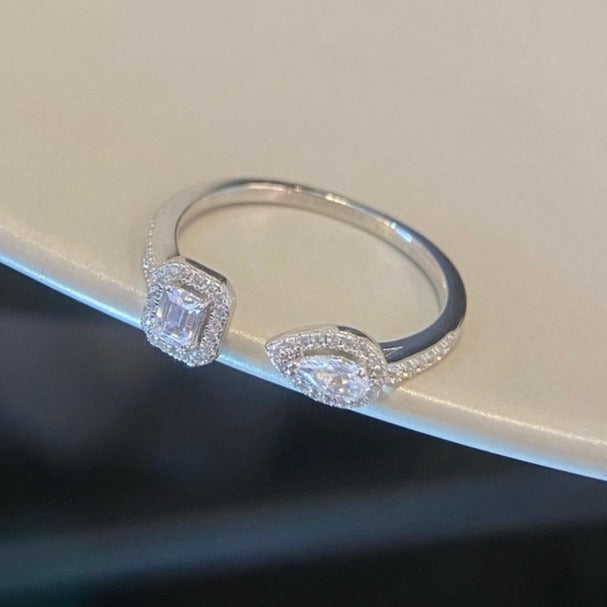 [Glow Jewelry]MY TWIN TOI & MOI SILVER DIAMOND RING