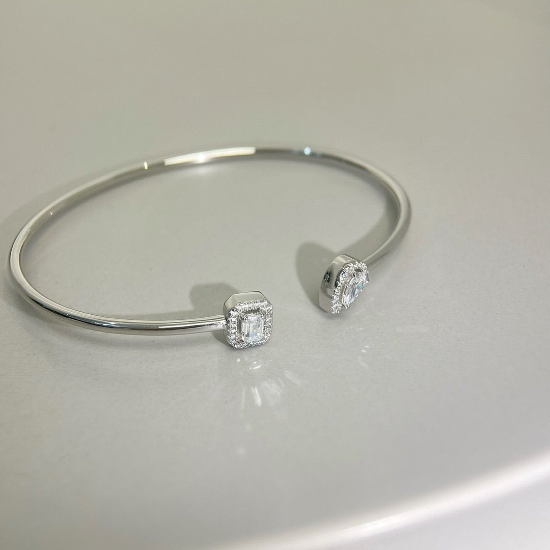 [Glow Jewelry]JONC FLEX MY TWIN TOI & MOI SILVER DIAMOND BRACELET