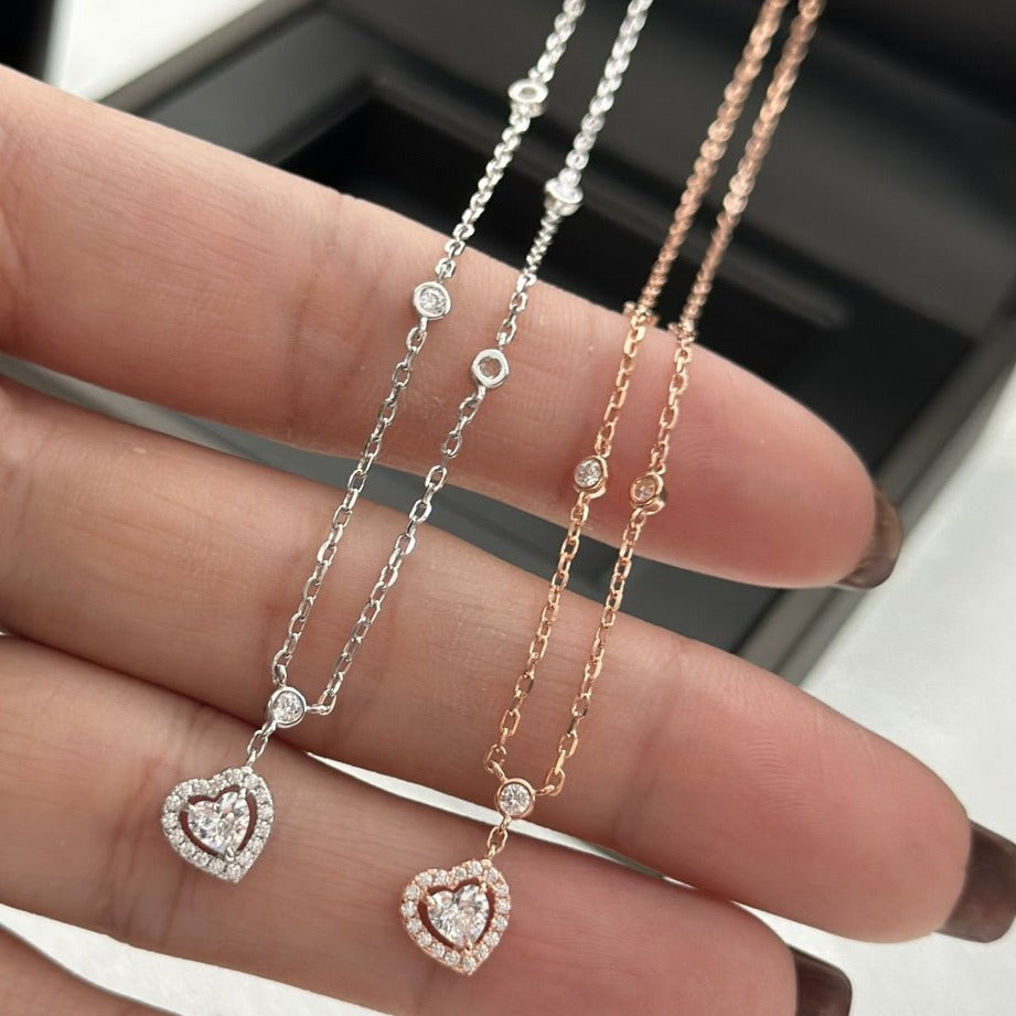 [Glow Jewelry]JOY HEART DIAMOND NECKLACE