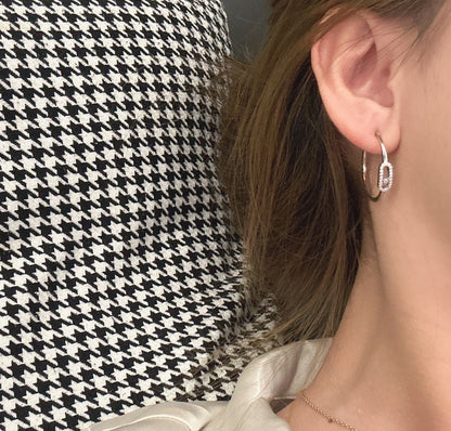 [Glow Jewelry]CREOLES MOVE UNO PM DIAMOND EARRINGS