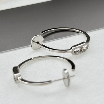 [Glow Jewelry]CREOLES MOVE UNO PM DIAMOND EARRINGS
