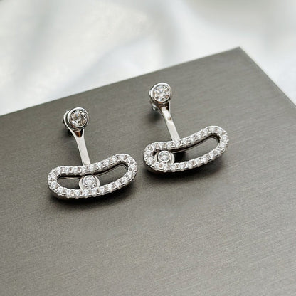 [Glow Jewelry]MOVE UNO SILVER DIAMOND EARRINGS