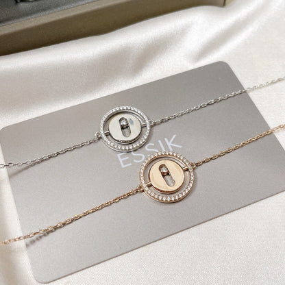 [Glow Jewelry]LUCKY MOVE PAVED DIAMOND BRACELET