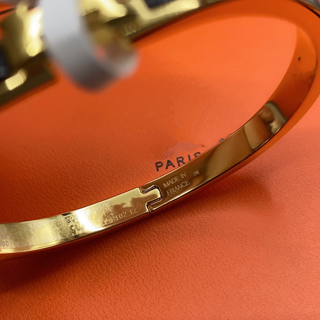 [Glow Jewelry]CLASSIC HM CLIC BLACK 8MM ENAMEL BRACELET