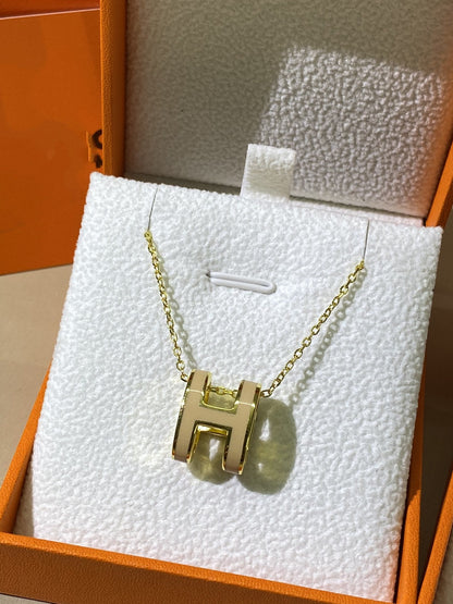 ¡®Glow Jewelry¡¯HM CLIC YELLOW ENAMEL GOLD NECKLACE