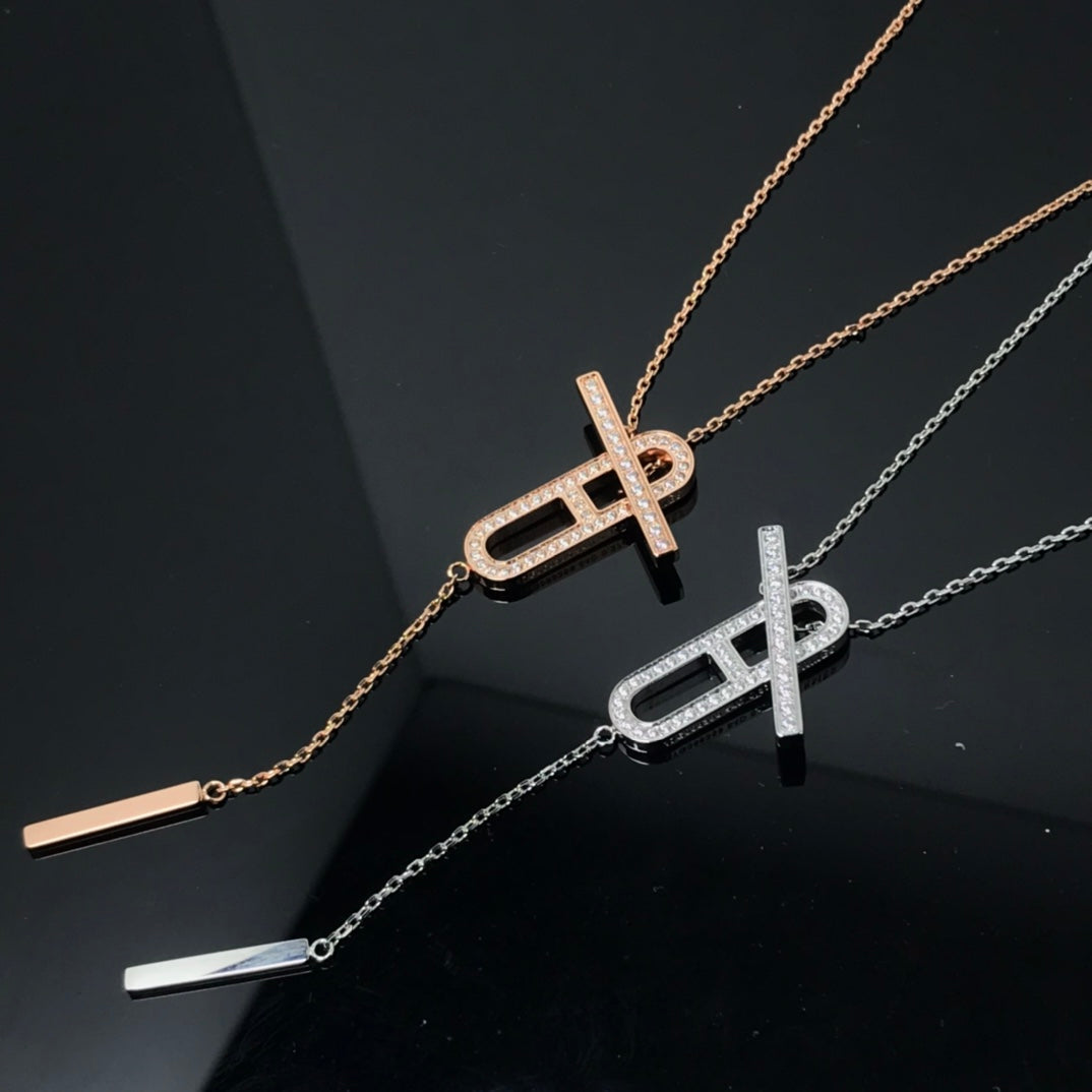 [Glow Jewelry]HM NECKLACE PLATINUM ROSE GOLD DIAMOND