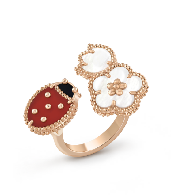 ¡®Glow Jewelry¡¯LUCKY 3 MOTIF ROSE GOLD RING
