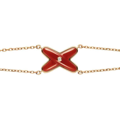 [Glow Jewelry]JEUX BRACELET CARNELIAN PINK GOLD 1 DIAMOND