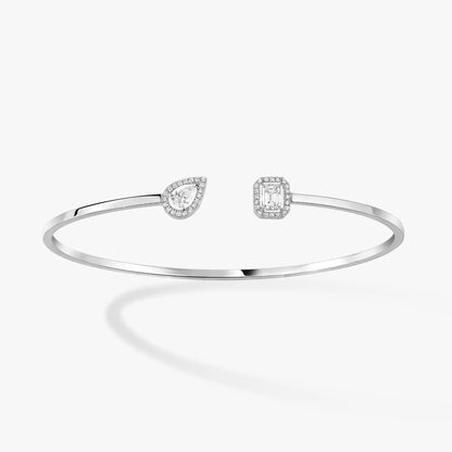 [Glow Jewelry]JONC FLEX MY TWIN TOI & MOI SILVER DIAMOND BRACELET