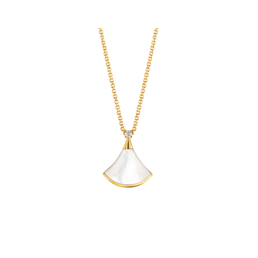 [Glow Jewelry]DREAM NECKLACE WHITE MOP GOLD 1 DIAMOND