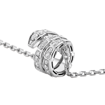 [Glow Jewelry]SERPENTI  NECKLACE DOUBLE RING DIAMOND