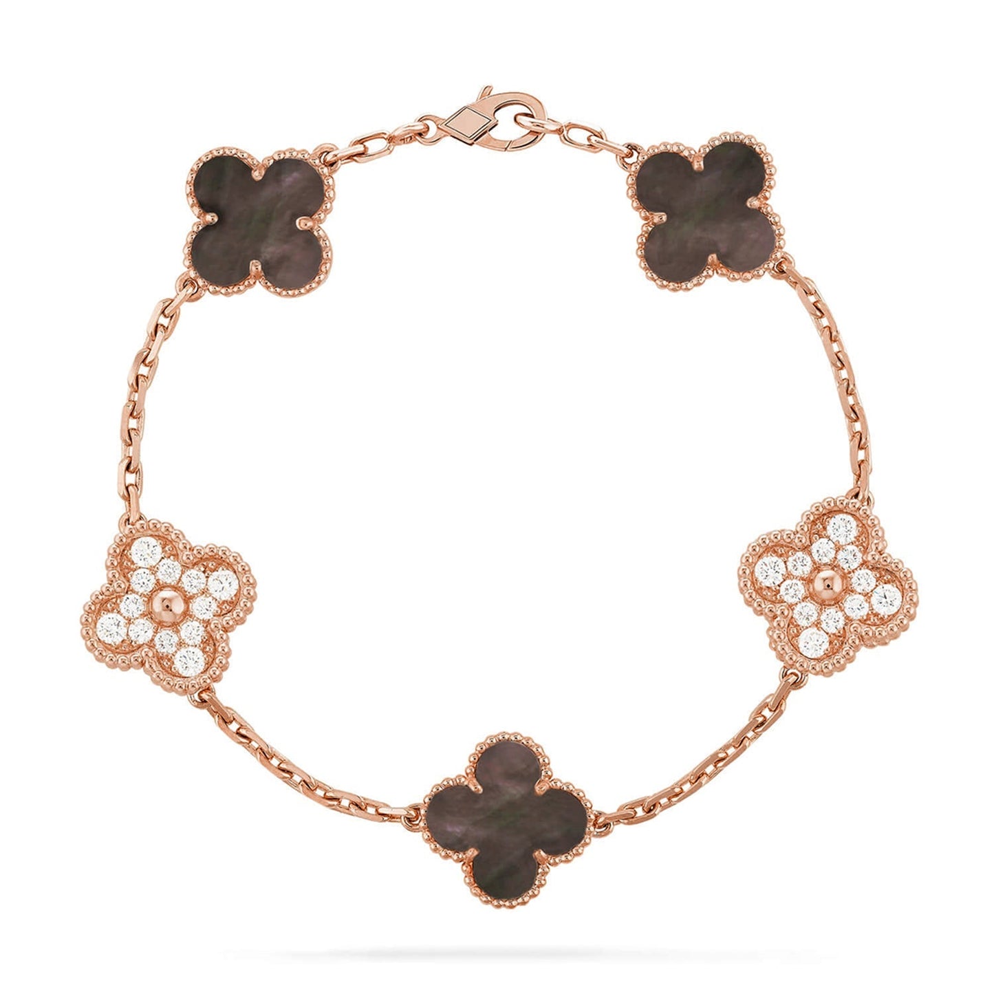 [Glow Jewelry]New CLOVER 5 MOTIF GRAY MOP BRACELET COLLECTION