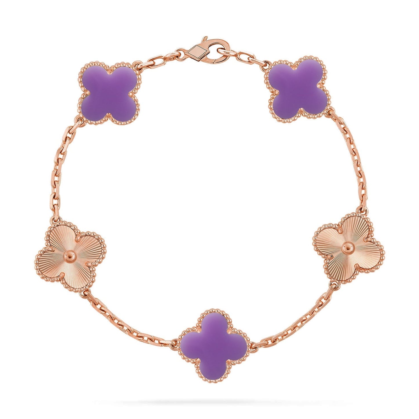 [Glow Jewelry]New CLOVER 5 MOTIF LIGHT PURPLE BRACELET COLLECTION