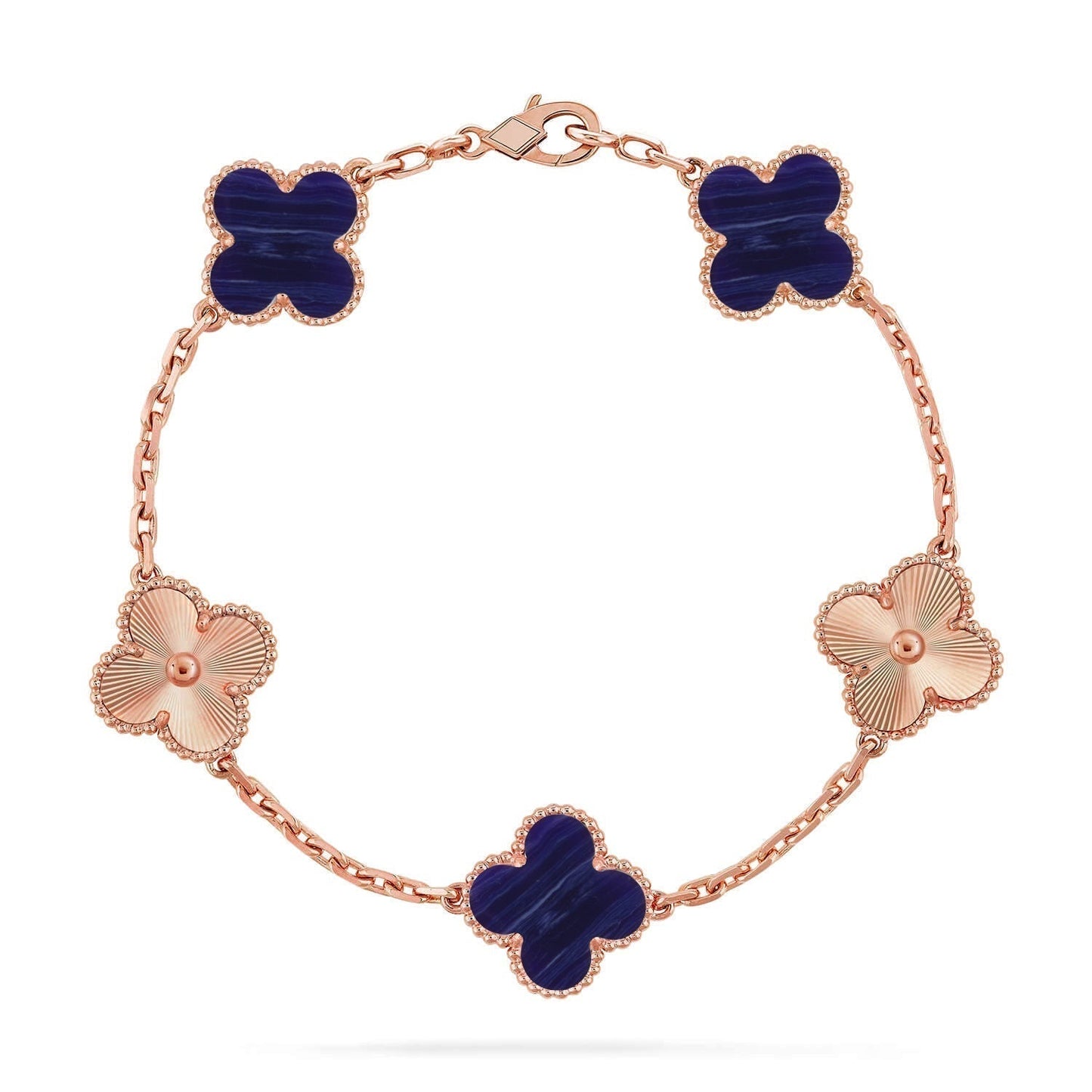 [Glow Jewelry]CLOVER 5 MOTIF PURPLE STRIPES BRACELET COLLECTION