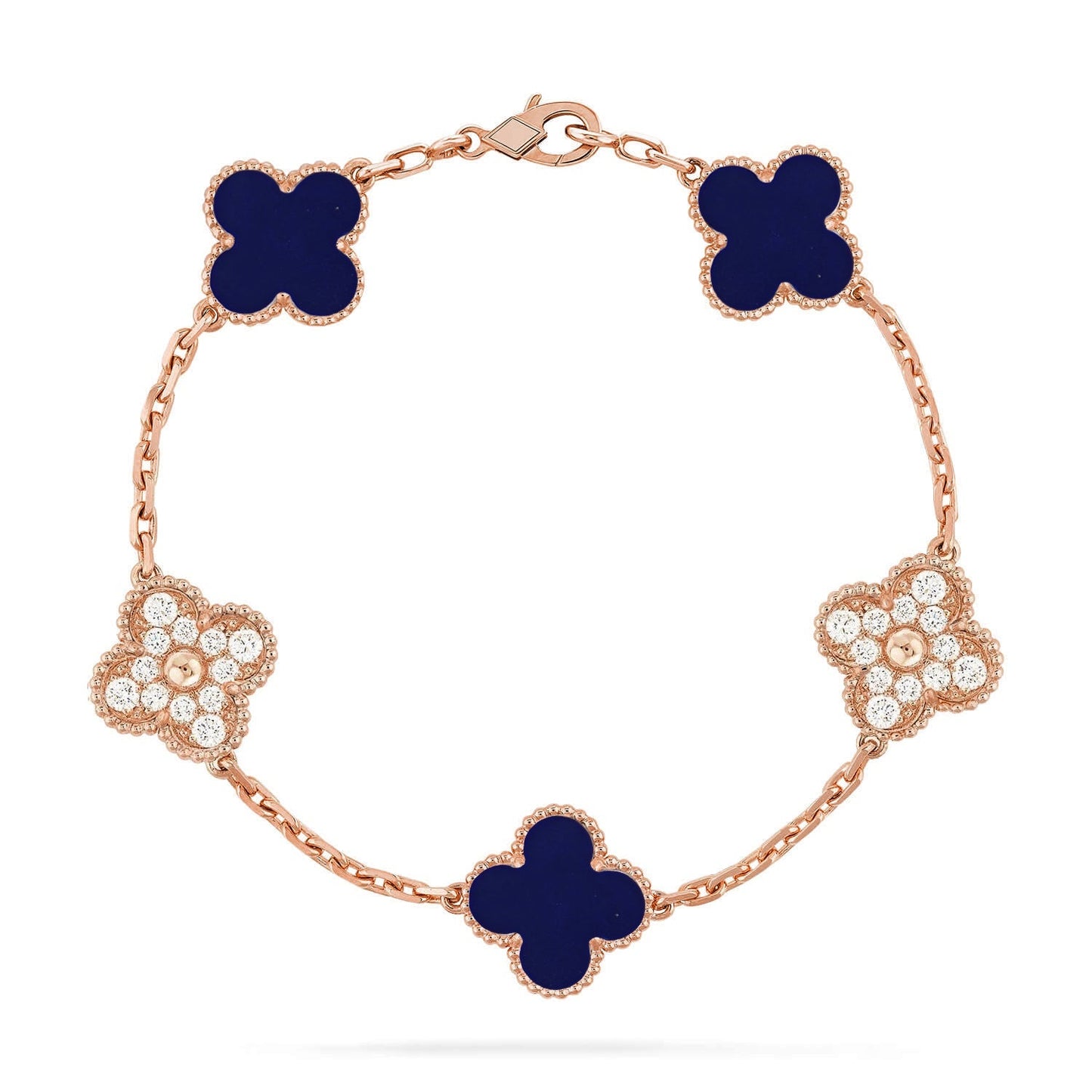 [Glow Jewelry]New CLOVER 5 MOTIF LAPIS LAZULI BRACELET COLLECTION
