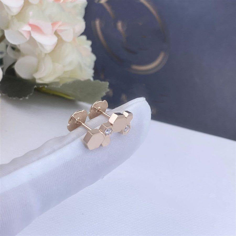 ¡®Glow Jewelry¡¯BEE LOVE PINK GOLD DIAMOND EARRINGS