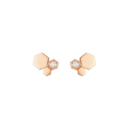 ¡®Glow Jewelry¡¯BEE LOVE PINK GOLD DIAMOND EARRINGS