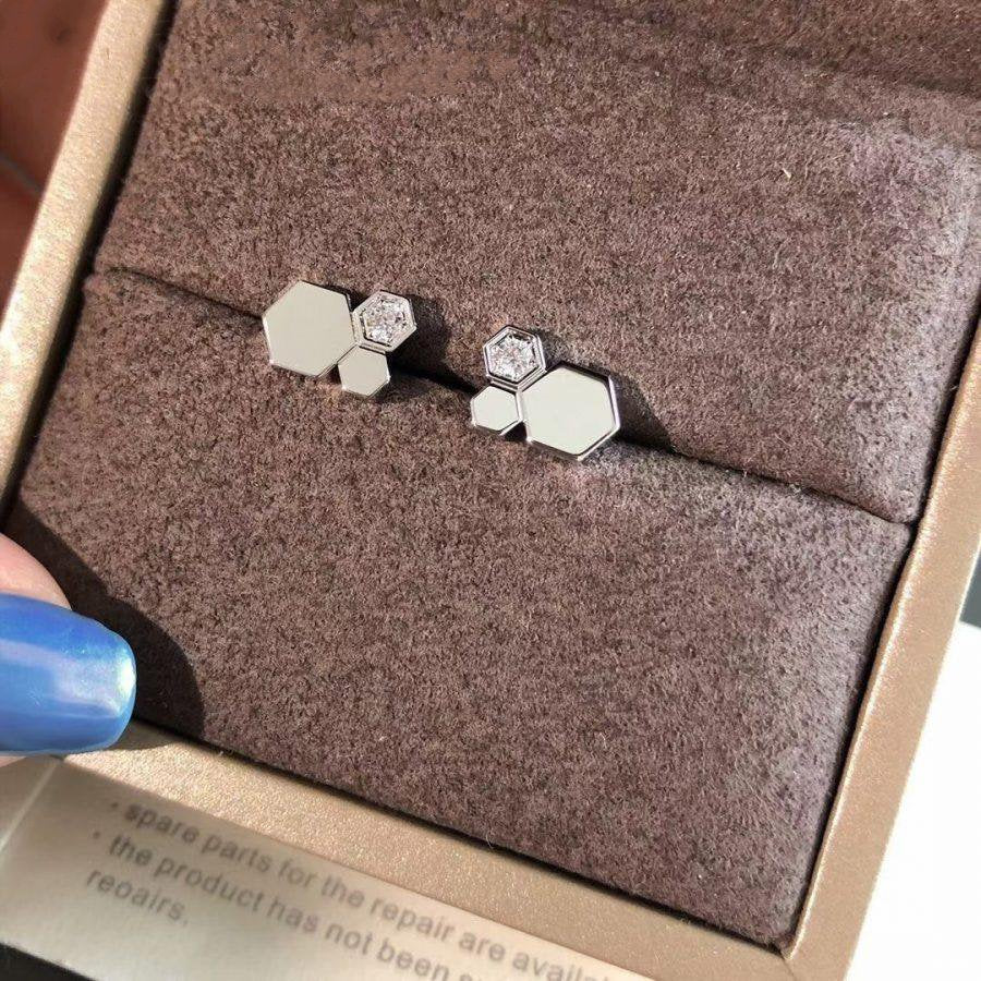 [Glow Jewelry]BEE LOVE SILVER DIAMOND EARRINGS