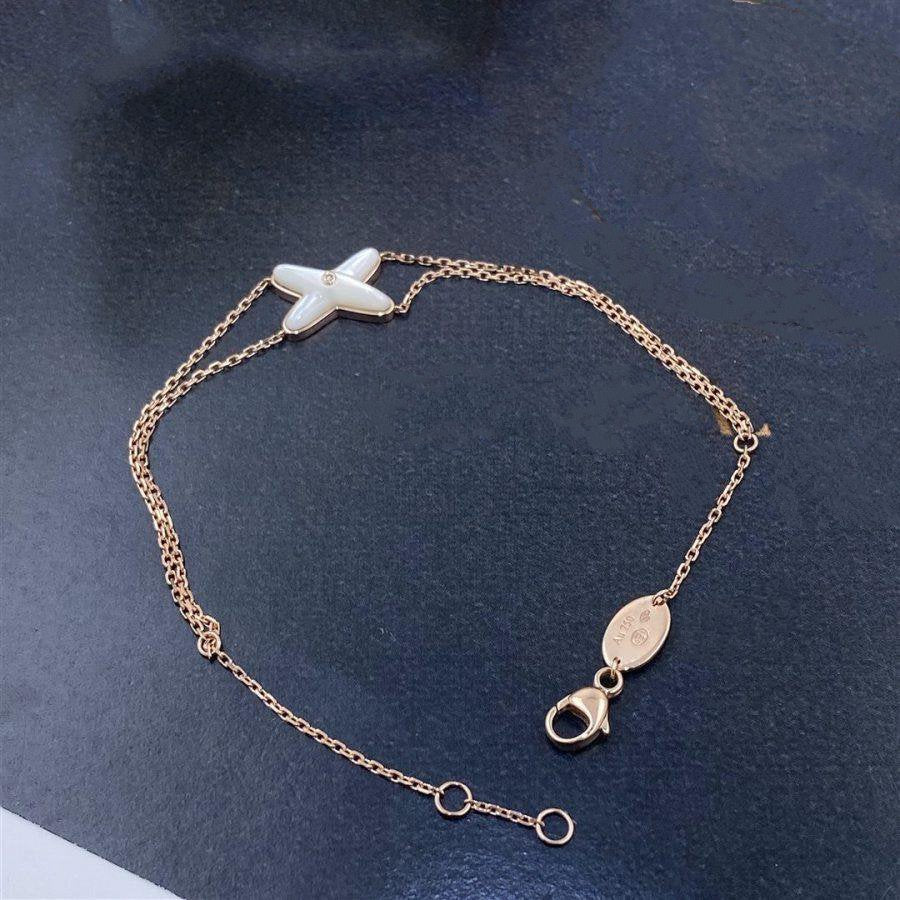 ¡®Glow Jewelry¡¯JEUX BRACELET WHITE MOP PINK GOLD 1 DIAMOND