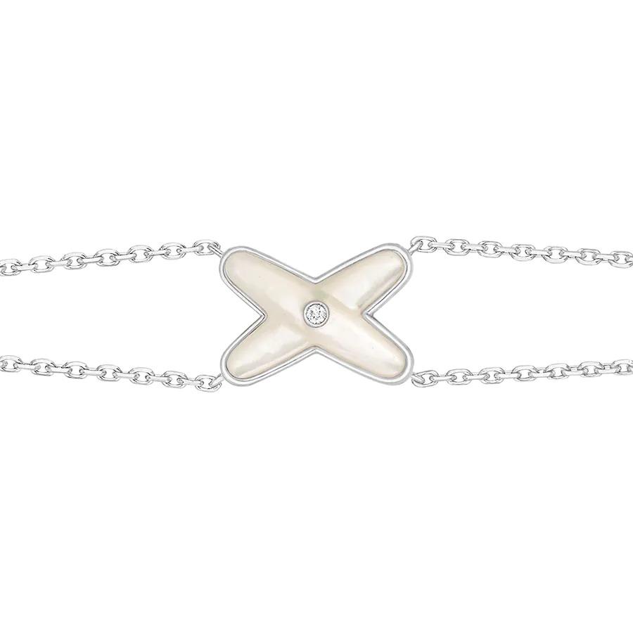 ¡®Glow Jewelry¡¯JEUX BRACELET WHITE MOP SILVER 1 DIAMOND