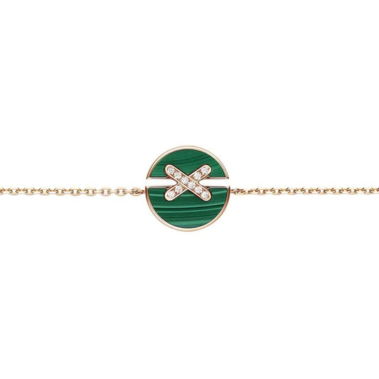 [Glow Jewelry]JEUX DE BRACELET MALACHITE PINK GOLD DIAMONDS