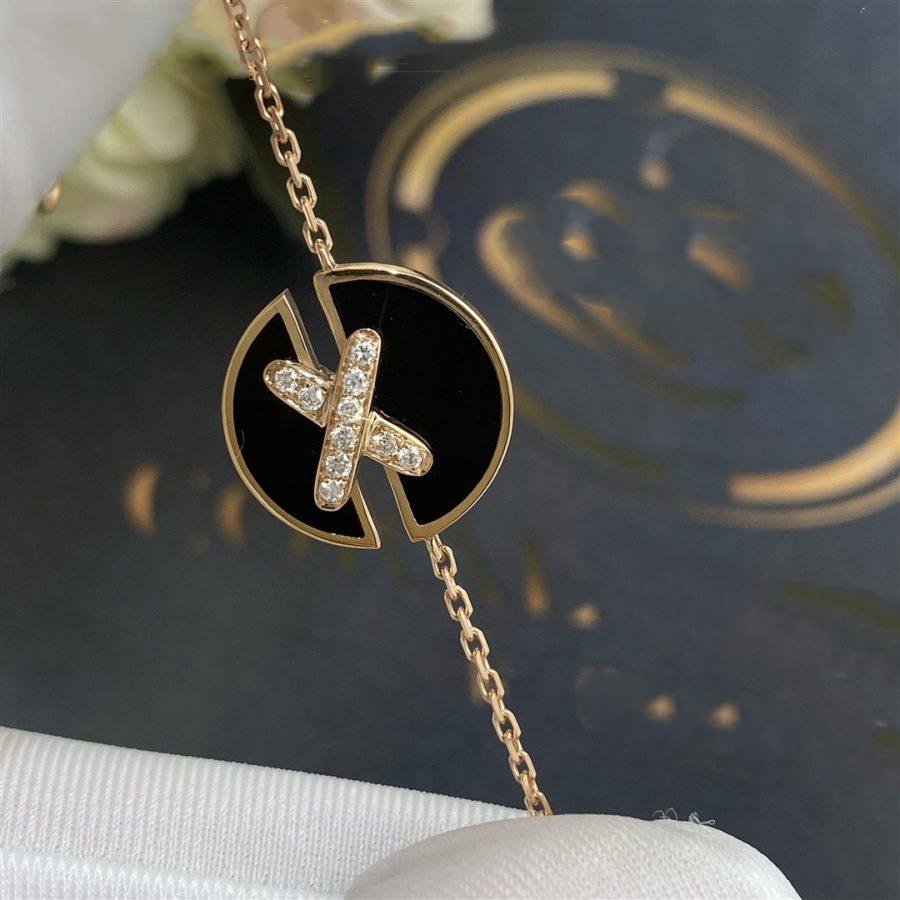 [Glow Jewelry]JEUX DE BRACELET ONYX PINK GOLD DIAMOND