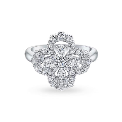 Glow Jewelry – LOOP RING FULL MOTIF DIAMOND 16MM SILBER