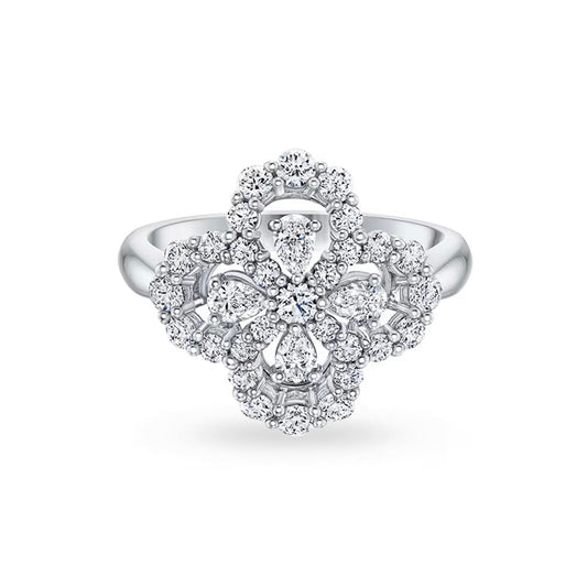 Glow Jewelry – LOOP RING FULL MOTIF DIAMOND 16MM SILBER