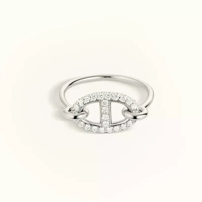 [Glow Jewelry]RONDE SMALL SILVER DIAMOND RING
