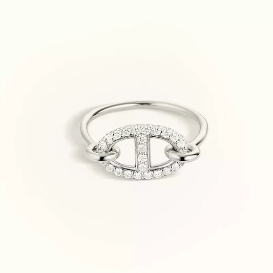 ¡®Glow Jewelry¡¯RONDE SMALL SILVER DIAMOND RING